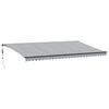 vidaXL Automaticky zaťahovacia mark&iacute;za LED antracit a biela 600x350 cm