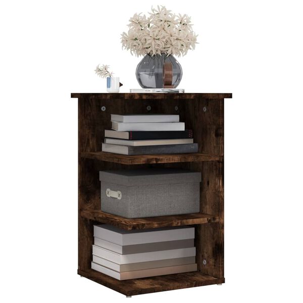 vidaXL Pr&iacute;ručn&aacute; skrinka dymov&yacute; dub 35x35x55 cm spracovan&eacute; drevo