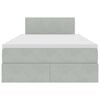 vidaXL &Uacute;ložn&aacute; posteľ s matracmi Svetlosiv&aacute; 120 x 190 cm Zamat