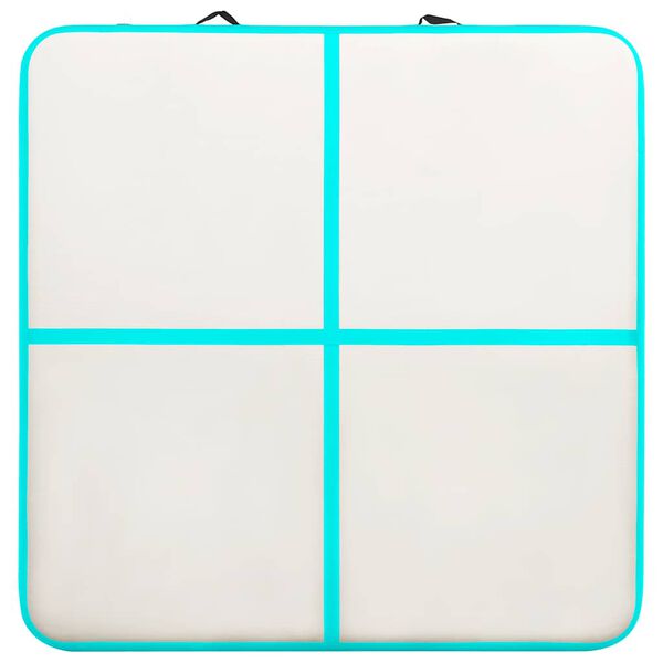 vidaXL Nafukovacia žinenka s pumpou 200x200x20 cm, PVC, zelen&aacute;