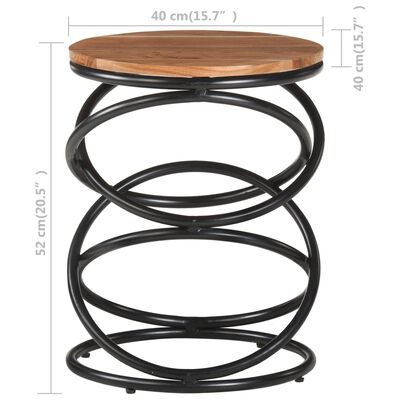 vidaXL Koncový stolík 40x40x52 cm masívne akáciové drevo