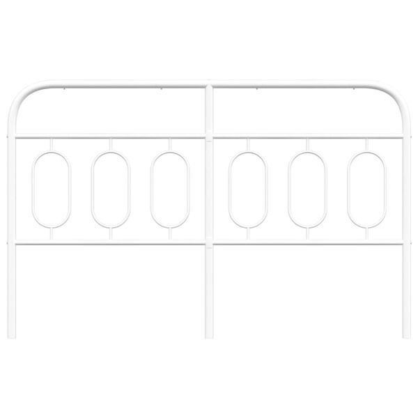 vidaXL Kovov&eacute; n&aacute;hradn&eacute; čelo postele biele 137 cm