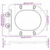 vidaXL Rýchlo uvoľňovacie wc sedátko Čierna 44 x 36.4 x 3.4 cm