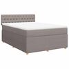 vidaXL Posteľn&yacute; r&aacute;m boxspring s matracom sivohned 160x200 cm l&aacute;tka