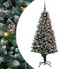 vidaXL Umel&yacute; vianočn&yacute; stromček Zelen&aacute; 150 cm PVC a Oceľ a Plast