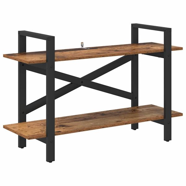 vidaXL Reg&aacute;l na knihy Star&eacute; drevo 100 x 33,5 x 64 cm Kompozitn&eacute; drevo