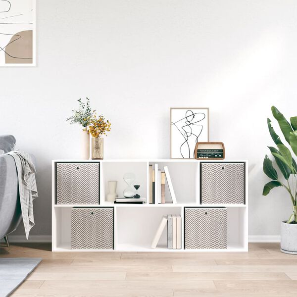 vidaXL skladacie úložné boxy 4 ks hnedá 32x32x32 cm Netkaná textília