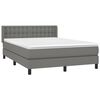 vidaXL Boxspring posteľ s matracom tmavosiv&aacute; 140x190 cm l&aacute;tka
