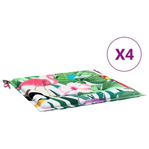 vidaXL Podložky na z&aacute;hradn&eacute; stoličky 4 ks farebn&eacute; 50x50x4 cm l&aacute;tka