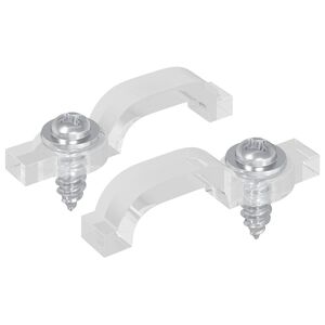 vidaXL LED p&aacute;skov&eacute; svorky Dĺžka 23,8 mm 2 ks Priehľadn&aacute; Plast a železo