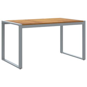 vidaXL Z&aacute;hradn&yacute; st&ocirc;l Siv&aacute; 140 x 80 x 75 cm Pevn&eacute; ak&aacute;ciov&eacute; drevo