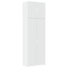 vidaXL Vysok&aacute; skrinka biela 80x42,5x249 cm kompozitn&eacute; drevo