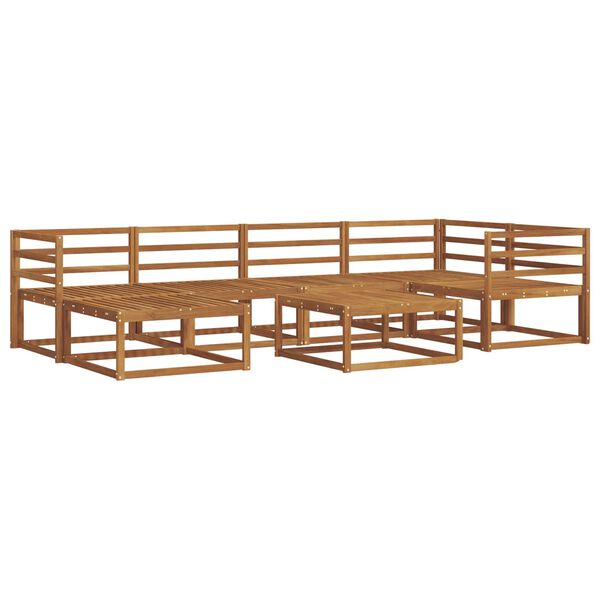 vidaXL Z&aacute;hradn&aacute; s&uacute;prava gaučov 7 pcs Pr&iacute;rodn&aacute; Pevn&eacute; ak&aacute;ciov&eacute; drevo