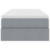 vidaXL Postel s &uacute;ložn&yacute;m prostorem a matrac&iacute; Svetlosiv&aacute; 90 x 190 cm