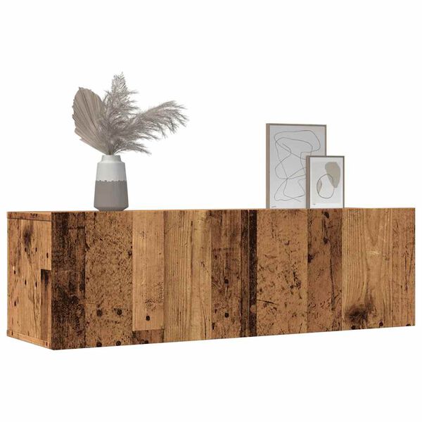 vidaXL TV skrinky nástenné 2 ks staré drevo 100x30x30 cm