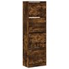 vidaXL Botn&iacute;k so 4 v&yacute;klopn&yacute;mi z&aacute;suvkami dymov&yacute; dub 60x34x187,5 cm