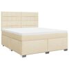 vidaXL Posteľn&yacute; r&aacute;m boxspring s matracom kr&eacute;mov&yacute; 180x200 cm l&aacute;tka