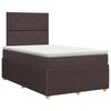 vidaXL Posteľ boxspring s matracom Tmavohned&aacute; 120 x 200 cm L&aacute;tka