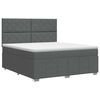 vidaXL Posteľ boxspring s matracom Tmavosiv&aacute; 160 x 200 cm L&aacute;tka