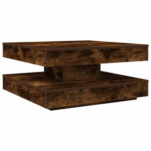 VidaXL Konferenčn&yacute; stol&iacute;k otočn&yacute; o 360 stupňov tmav&yacute; dub 70x70x34,5 cm