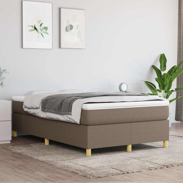 vidaXL Boxspring posteľ s matracom sivohned&aacute; 120x190 cm l&aacute;tka