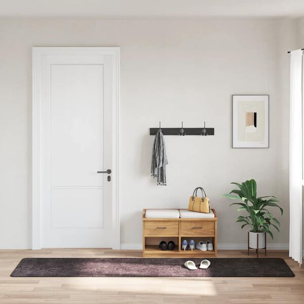 vidaXL Prateľn&yacute; koberec 80x300 cm antracitov&yacute; proti&scaron;mykov&yacute;