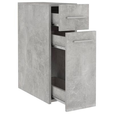 vidaXL Úložná skrinka, betónovo sivá 20x45,5x60 cm, kompoztiné drevo