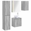 vidaXL Set kabinetov do k&uacute;peľne 5 pcs Siv&yacute; Sonoma 53 x 15,5 x 70 cm