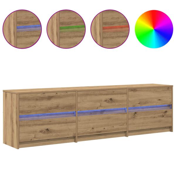 vidaXL TV jednotky N&aacute;stenn&yacute; 2 pcs Remeseln&yacute; dub 180 x 34 x 50 cm