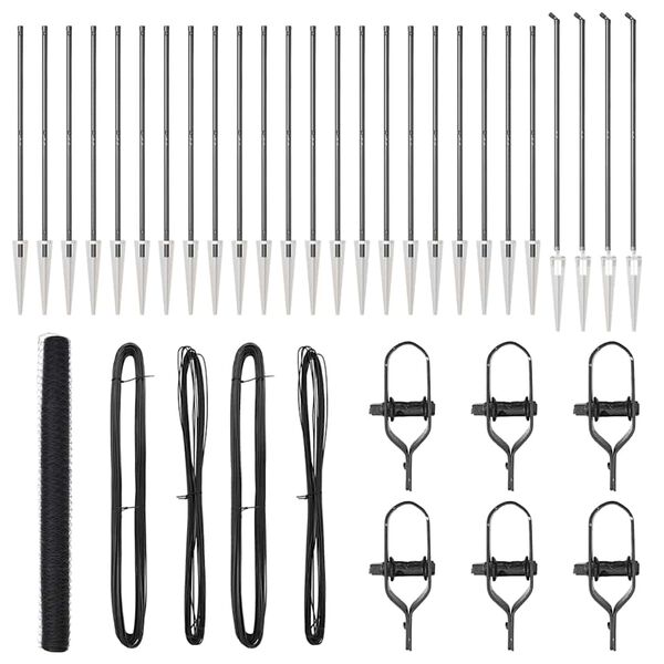 vidaXL Plot s stĺpmi Sivá 1.5 x 50 m Ocel potiahnutá PVC