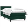 vidaXL Posteľn&yacute; r&aacute;m boxsping s matracom tmavozelen&yacute; 80x220 cm zamat
