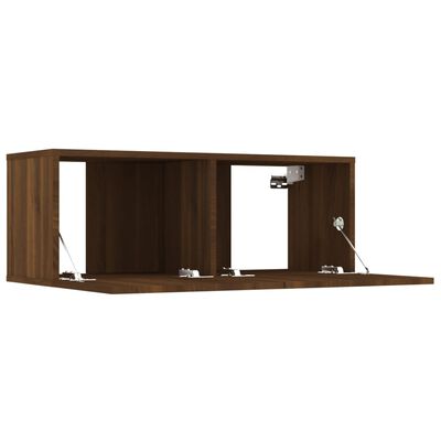 vidaXL TV stolíky 2 ks hnedý dub 80x30x30 cm spracované drevo