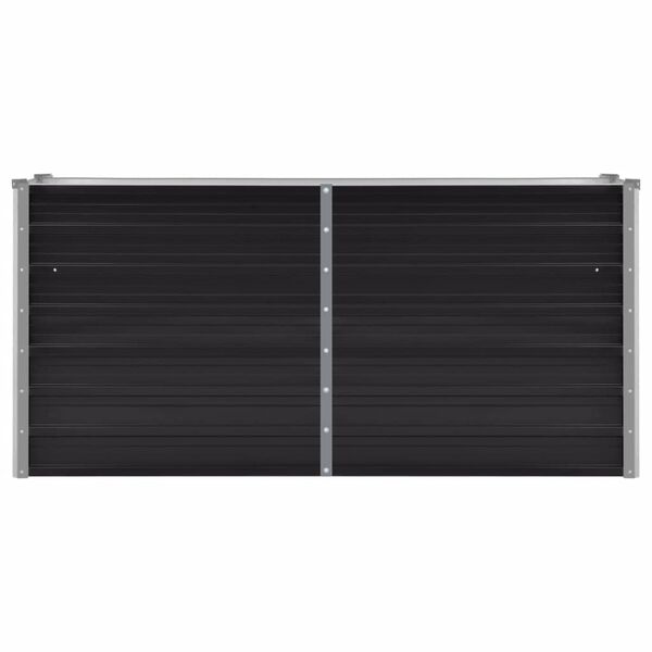 vidaXL Vyvýšený záhradný záhon, antracit 160x40x77cm, pozinkovaná oceľ