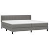 vidaXL Boxspring posteľ s matracom tmavosiv&aacute; 200x200 cm l&aacute;tka