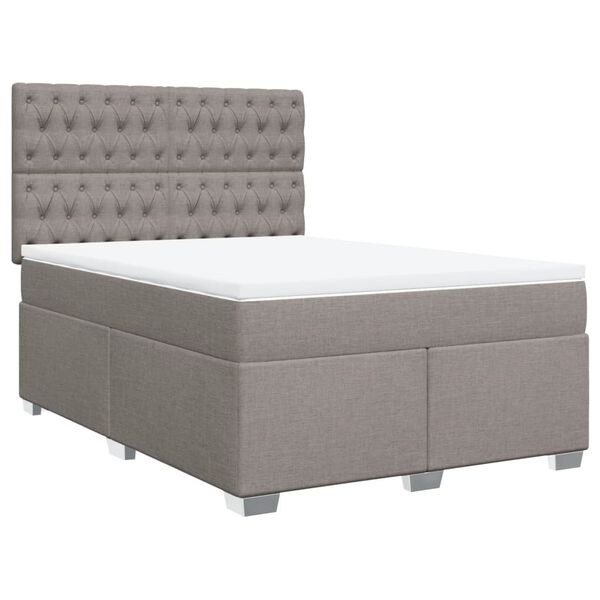 vidaXL Posteľn&yacute; r&aacute;m boxspring s matracom sivohned 160x200 cm l&aacute;tka