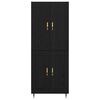 vidaXL Highboard Čierny dub 69,5 x 34 x 180 cm Kompozitn&eacute; drevo