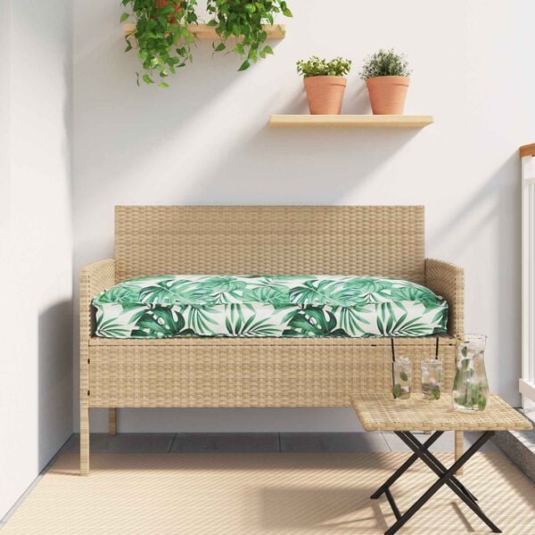 vidaXL Podložka List Vzor listov 120 x 60 x 12 cm Oxfordsk&aacute; l&aacute;tka