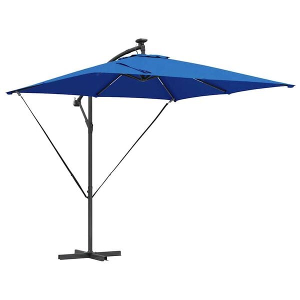 vidaXL Kantileverový banánový parasol Modrá 249 x 249 x 250 cm