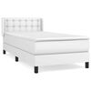 vidaXL Boxspring posteľ s matracom biela 100x200 cm umel&aacute; koža