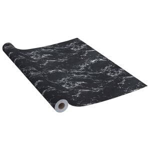 vidaXL Samolepiacia tapeta na n&aacute;bytok čierny kameň 500x90 cm PVC