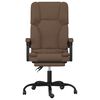 vidaXL Masážne sklápacie kancelárske kreslo hnedé látka