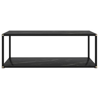 vidaXL Konferenčný stolík, čierny 100x50x35 cm, tvrdené sklo