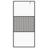 vidaXL Sprchov&aacute; z&aacute;stena z priehľadn&eacute;ho ESG skla 80x195 cm čierna