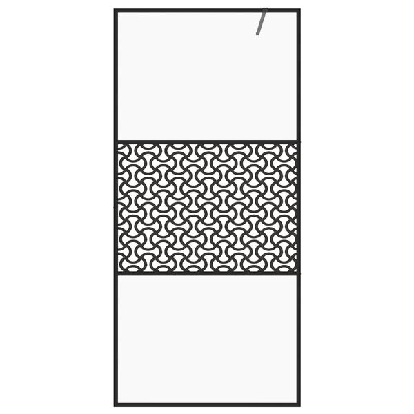 vidaXL Sprchov&aacute; z&aacute;stena z priehľadn&eacute;ho ESG skla 80x195 cm čierna