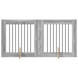 vidaXL Br&aacute;na pre psov so stojanmi 2 pcs Siv&aacute; sonoma 80 x 80 cm