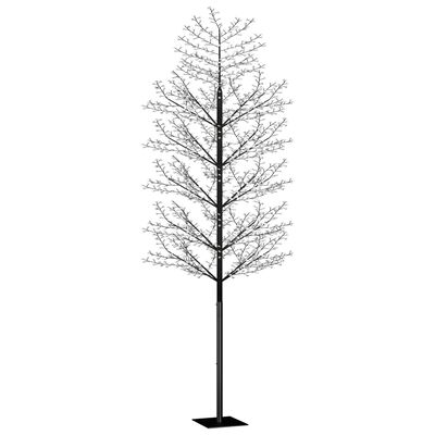 vidaXL Vianočný stromček 2000 LED modré biele svetlo kvety čerešne 500 cm