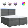 vidaXL Boxspring posteľ s matracom tmavosiv&aacute; 200x200 cm l&aacute;tka