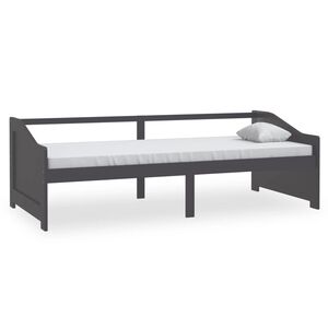 vidaXL 3-miestna denn&aacute; posteľ tmavosiv&aacute; mas&iacute;vna borovica 90x200 cm