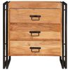 vidaXL Serv&iacute;rovacia skriňa Hned&aacute; 66 x 33 x 70 cm Pevn&eacute; ak&aacute;ciov&eacute; drevo