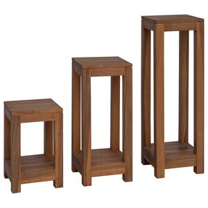 vidaXL Stojan na rastliny 3 ks Pr&iacute;rodn&aacute; 25 x 25 x 80 cm